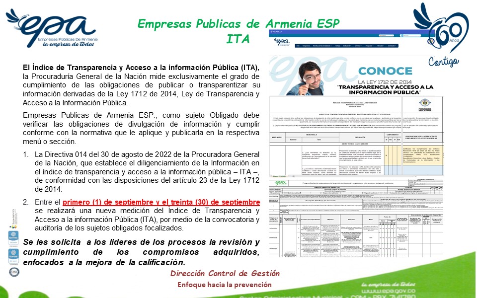 Evaluacion del Indice de Transparencia y Acceso a la Informacion